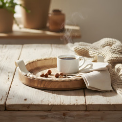 Wooden Tray Set 2 Pcs